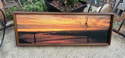 Vintage 70s Sunset San Francisco Wall Clock Cover