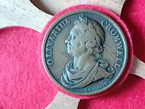 1658 Oliver Cromwell Memorial Cast Copper Medal by J Dassier 24.558g CO28AC - Picture 1 of 4