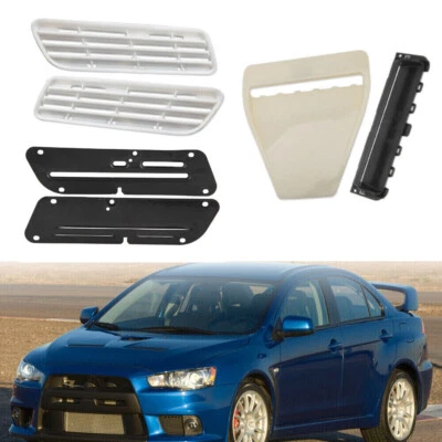 6X Hood Bonnet Air Scoop Vent For Mitsubishi Lancer Evolution 10 EVO X 2008-2015 — 第 1/4 张图片