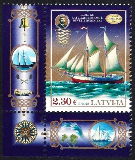 Latvia 2025 (02) Historical Latvian ships - Gaff schooner Director 1901 (corner) - Image 1 of 1
