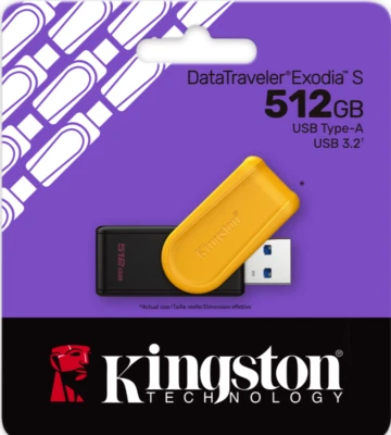 Kingston USB Memory Stick DataTraveler Exodia S 512gb Flash Drive 3.2 and 3.0 - Image 1 of 4