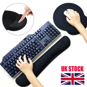 Non-Slip Keyboard Wrist Rest Pad Mouse Gel Mat Support Cushion Memory Foam UK - Picture 1 of 12