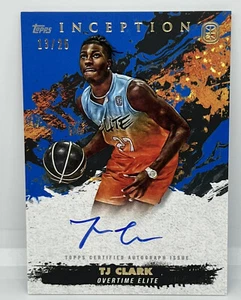 2021-22 Topps Inception OTE TJ CLARK RC Auto Blue SSP /25 Rookie Elite - Picture 1 of 3