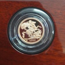 BOXED 2020 ELIZABETH II GOLD PROOF HALF SOVEREIGN IN MINT CONDITION