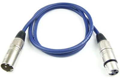1 m Mikrofonkabel 3 pol XLR BLAU Adam Hall Mikrofon DMX Kabel Neutrik kompatibel