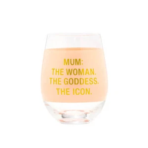 Say What - Wine Glass: Mum The Icon - Glass - Novelty Drinkware - Bild 1 von 1