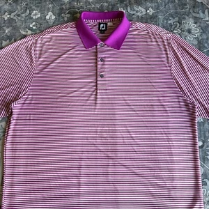 FootJoy Polo Hombre 2XL XXL Rosa Rayas Ecuestre 2016 Juegos Olímpicos Manga Corta - Imagen 1 de 19