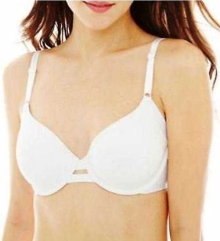 Warner's 0518blg198 Womens Full Coverage Bra White Sz 38 D