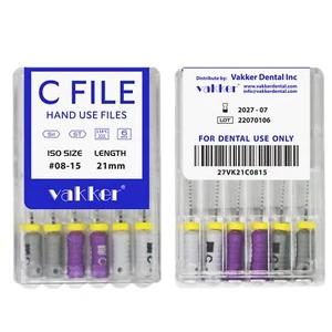 Vakker Dental C-Files l 21/25 mm endodóntico rotativo acero inoxidable uso manual - Imagen 1 de 29