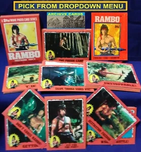 1985 Topps Rambo 1st Blood Part II the movie BASE Trading Cards You-Pick-1 - Picture 1 of 70