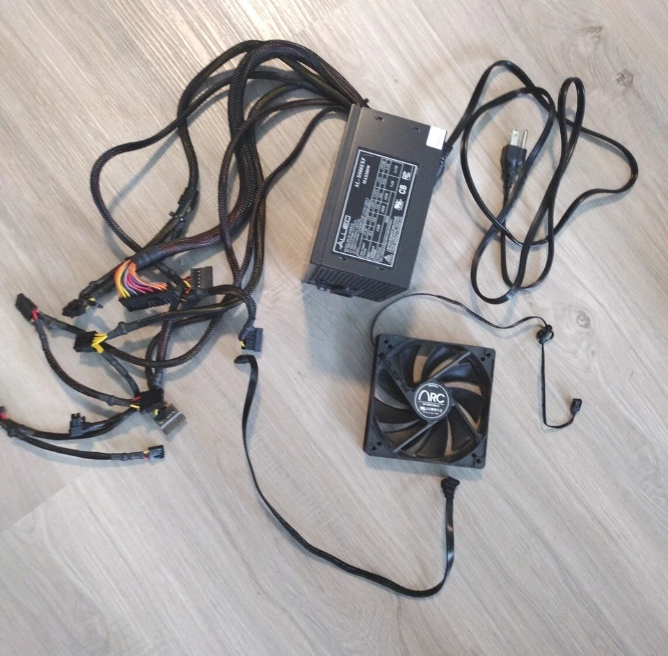 Allied M# Sl-8500BTX AL D500EXP Power Supply W/ Fan Cords Computer Parts - Image 1 of 4