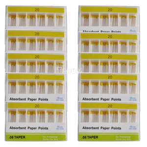 10Box Dental Absorbent Paper Points GP0.06#20 - Picture 1 of 6