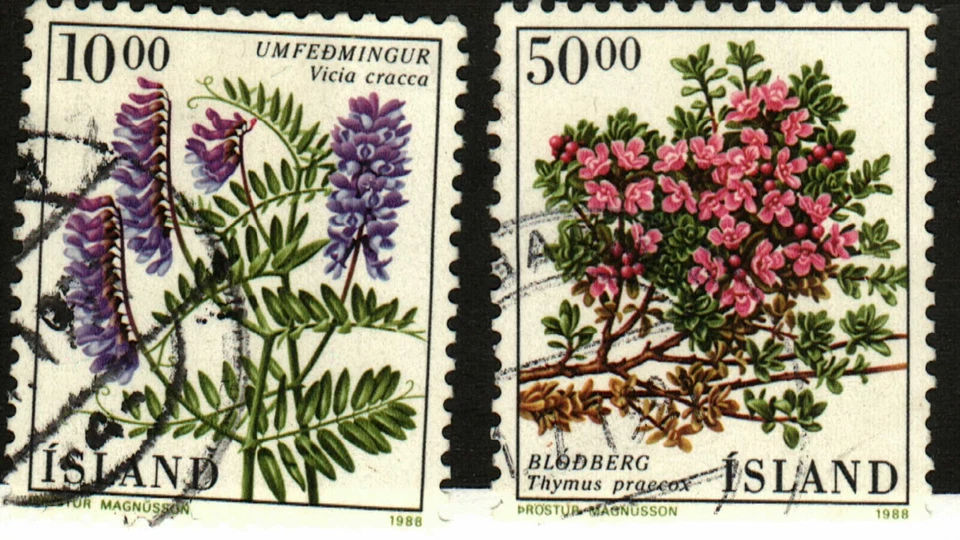 Iceland #663-4 used flowers - Image 1 of 1