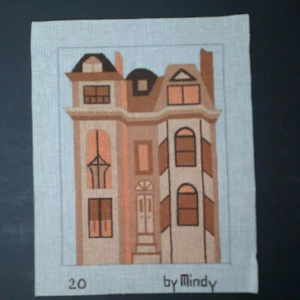 Needlepoint Canvas MINDY #20 Victorian House Hand Painted - Picture 1 of 7