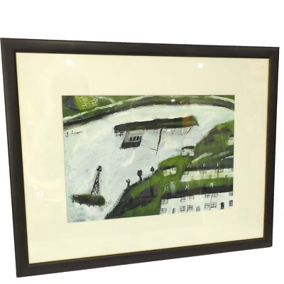 James Newton Adams Original Oil On Board Landscape Ships Signed Framed - image 1 of 4