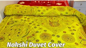 Nokshi Duvet Cover 100% Cotton Hand Embroidery - Picture 1 of 5