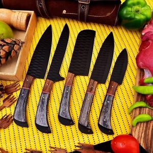 Messerset scharf Edelstahl Profi Koch Besteck Steak Küchenmesser. - Bild 1 von 9