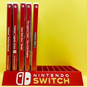Nintendo Switch Soporte de Exhibición de Juegos Organizador Tiendas 12 Juegos Rojo Blanco Amarillo - Imagen 1 de 9