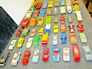 Vintage Lot of 51 Matchbox Cars trucks and Trailers From 70, 80s, Etc!!! - Picture 1 of 11