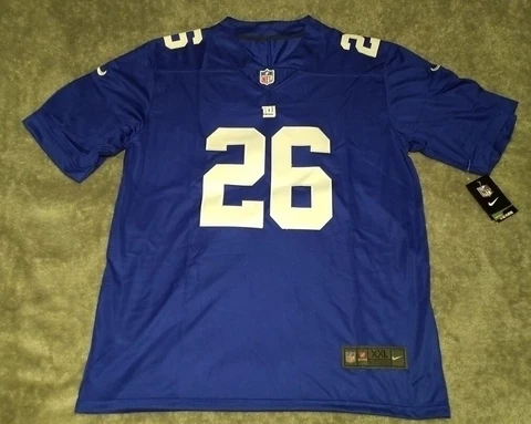 Nike New York Giants Saquon Barkley #26 Home Blue On Field Jersey Size XXL Cover