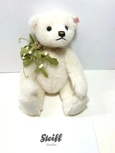STEIFF MISTLETOE TEDDY BEAR, ALPACA & COTTON LIMITED EDITION 036859, BOX, COA - Picture 1 of 7