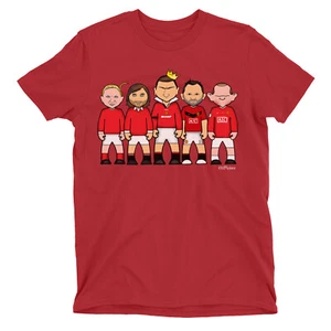 Kids Quality Cotton T-Shirt VIPwees Manchester Football Legends Boys Girls Utd - Picture 1 of 3