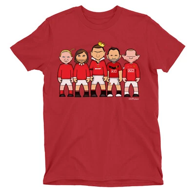 Kids Quality Cotton T-Shirt VIPwees Manchester Football Legends Boys Girls Utd - Image 1 of 3