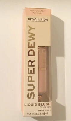 Revolution Super Dewy Liquid Blush Blusher In Fortunately Flushed Pink 15ml BNIB - Image 1 of 2
