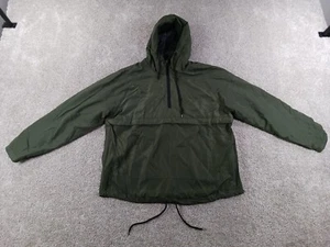 Yoki Mens Jacket Large Green 1/4 Zip Hooded Polyester Lined - Picture 1 of 15