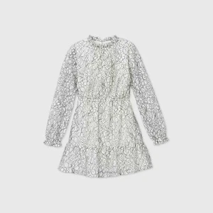 Girls' Mock Neck Dress - art class; White S(6/6X) - Picture 1 of 6