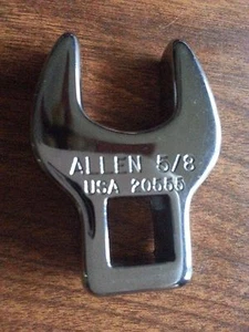 ALLEN 20555, 5/8" Opening, Chrome Crowfoot Wrench, 3/8" Drive - Picture 1 of 3