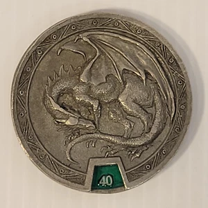 Reaper ProCounter Talismán Magic The Gathering Metal Dragon Spinning Green Life Counter 1998 - Imagen 1 de 3