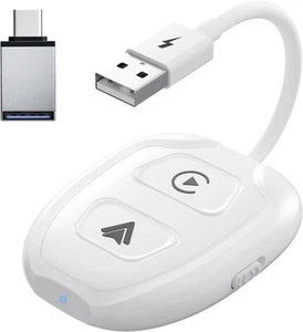 G15 2 in1Wireless Apple Carplay Android Auto Wireless Adapter USB Auto Connect - Picture 1 of 15