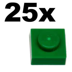 NEW LEGO - PLATES - 1 x 1 - Green plate x 25 - 1x1 - Picture 1 of 1