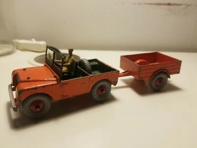 MECCANO LTD. DINKY TOYS LAND ROVER TRUCK AND TRAILER #340 #341 UNRESTORED MINT - Image 1 of 4