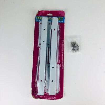 Suporte de prateleira dobrável 2 peças 10” branco retrátil triângulo de economia de espaço NOVO NA CAIXA - Imagem 1 de 4