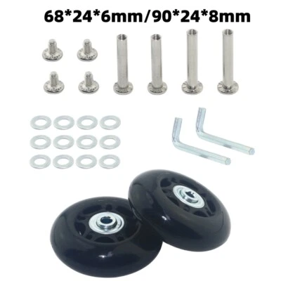 Kofferrollen Ersatzrollen Gummi Rollen Räder Mute Gepäck Koffer Ersatz Wheels - Bild 1 von 4