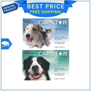 CAPSTAR for Dogs 6 tablets Rapid Flea Control for dogs All Sizes Long Expiry - Picture 1 of 4