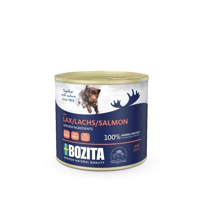 (7,76€/kg) Bozita Dog Dose Pate Lachs 6x 625g Hundefutter - Bild 1 von 1