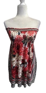 Vestido Y2K Vintage Años 2000 PAPAYA Para Mujer Sin Tirantes Estampado Floral/Animal Talla M - Imagen 1 de 15