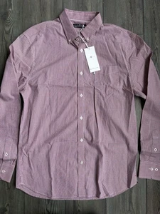 Neu mit Etikett - Five Four langärmliges Button-Down-Hemd für Herren Brusttasche kariert Größe L - Bild 1 von 7