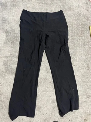 Kenneth Cole 女式 Amanda 正装裤子 10 码黑色弹力喇叭裤腿 — 第 1/4 张图片