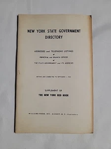 1955 Supplement Of The NY Red Book, State Directory Addresses And Phone Pamphlet - Imagen 1 de 6