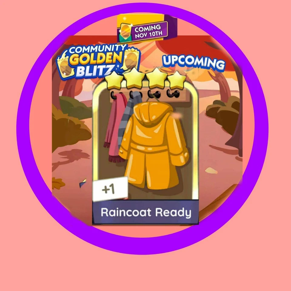 MONO_POLY_GO!!]_RAINCOCAT_READY_4⭐STAR_ GOLD_STICKER _ AVILABLE! - Image 1 of 4