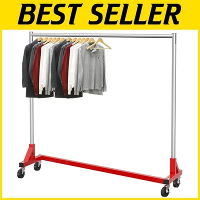 Commercial Grade Red Garment Rack, 500lb Capacity - Image 1 of 4