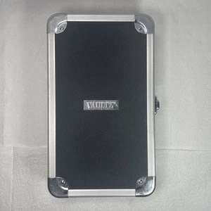 Vaultz CD 48-Disk Hard Clamshell Case w Sleeves Pockets Silver Black *NO KEY* - Picture 1 of 14