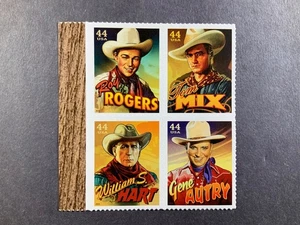 2010 Scott #4446 - 4449 - 44¢ - COWBOYS OF THE SILVER SCREEN - Block of 4 - MNH - Picture 1 of 1