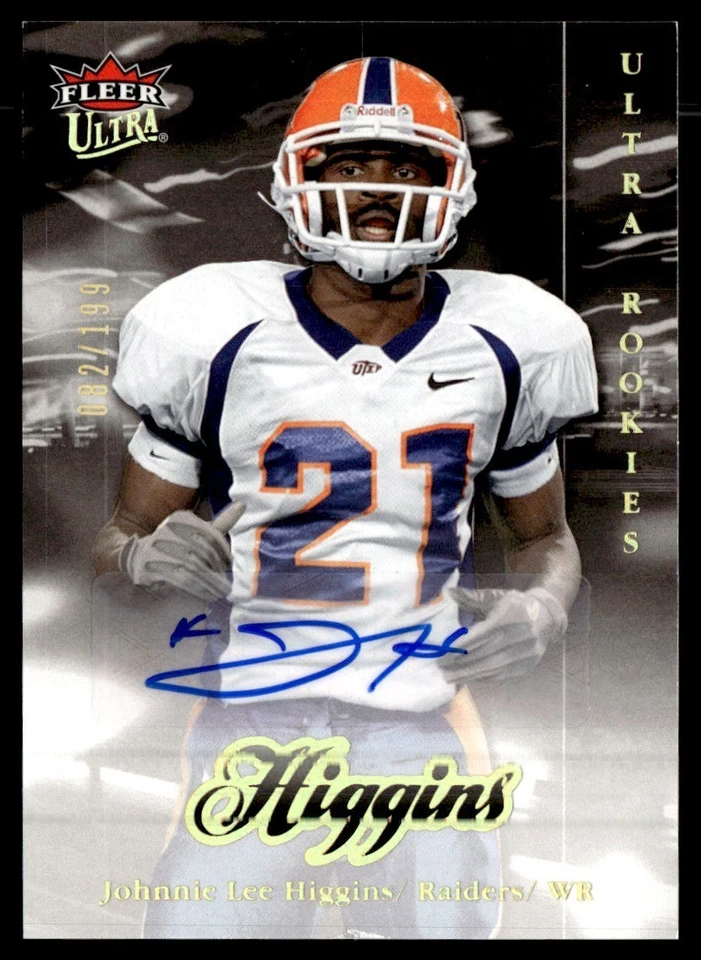 2007 Fleer Ultra Rookie Auto Johnnie Lee Higgins 082/199 #268 - Image 1 of 2