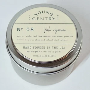 Vela artesanal Young Gentry - No. 8 Viola Vigorem - Vertido a mano EE. UU. ENVÍO GRATUITO - Imagen 1 de 7