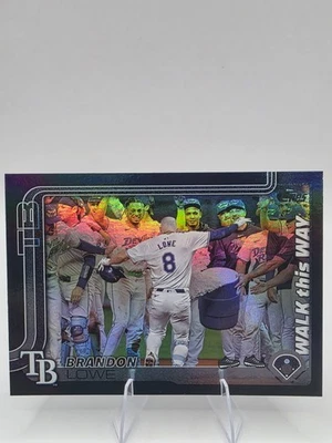 2025 Topps Series 1 Celebration Brandon Lowe Walk This Way Black 8 /10 #WTW-38 - Image 1 of 4